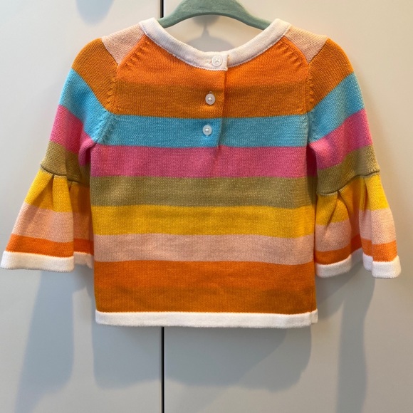 NWT Janie and Jack Stripe Bell Sleeve Sweater - Picture 4 of 6